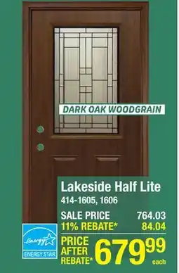 Menards Lakeside Half Lite offer