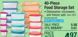 Menards 40-Piece Food Storage Set offer