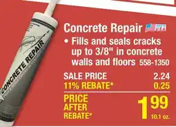 Menards Concrete Repair offer