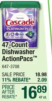 Menards 47-Count Dishwasher ActionPacs offer
