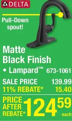 Menards Matte Black Finish offer