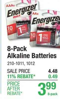 Menards 8-Pack Alkaline Batteries offer