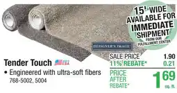 Menards Tender Touch offer