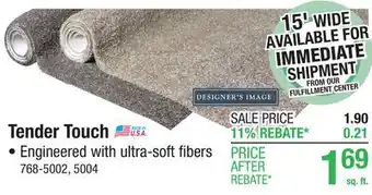 Menards Tender Touch offer
