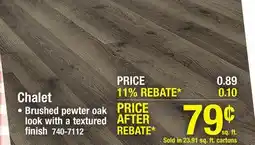 Menards Chalet offer