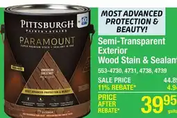 Menards Semi-Transparent Exterior Wood Stain & Sealant offer