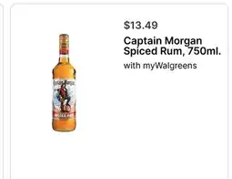 Walgreens Captain Morgan Spiced Rum, 750 ml offer