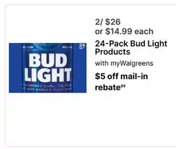 Walgreens 24-Pack Bud Light Products offer
