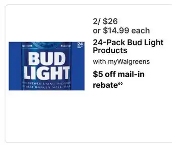 Walgreens 24-Pack Bud Light Products offer