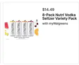 Walgreens 8-Pack Nutrl Vodka Seltzer Variety Pack offer