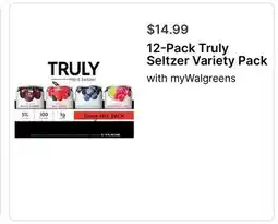 Walgreens 12-Pack Truly Seltzer Variety Pack offer