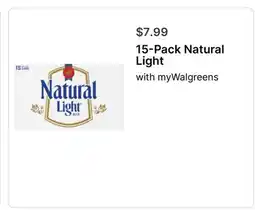 Walgreens 15-Pack Natural Light offer
