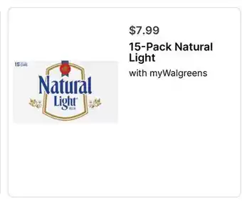Walgreens 15-Pack Natural Light offer