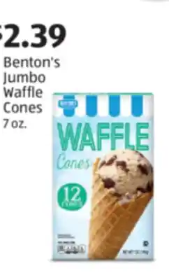 Aldi Benton's Jumbo Waffle Cones offer