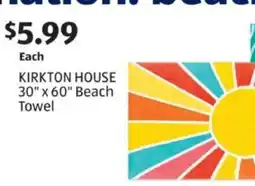 Aldi KIRKTON HOUSE Beach Towel offer