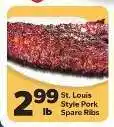 Save a Lot St. Louis Style Pork Spare Ribs offer
