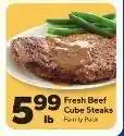 Save a Lot Fresh Beef Cube Steaks offer