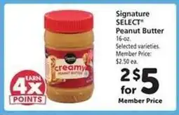 Safeway Signature Select Peanut Butter offer