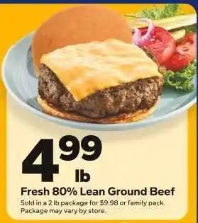 Save a Lot Fresh 80% Lean Ground Beef offer