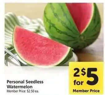 Safeway Personal Seedless Watermelon offer
