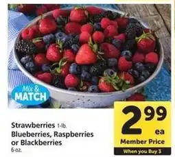 Safeway Strawberries, Blueberries, Raspberries or Blackberries offer