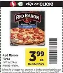 Safeway Red Baron Pizza offer