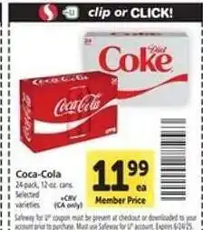 Safeway Coca-Cola offer