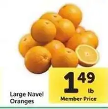 Safeway Large Navel Oranges offer