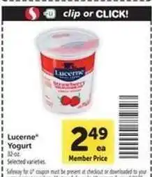 Safeway Lucerne Yogurt offer