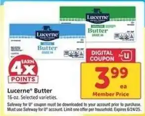 Safeway Lucerne Butter offer