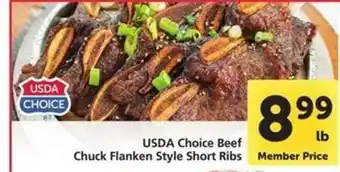 Safeway USDA Choice Beef Chuck Flanken Style Short Ribs offer