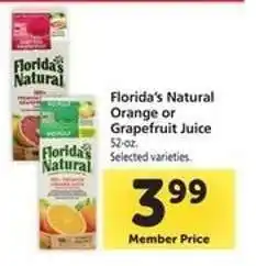 Safeway Florida's Natural Orange or Grapefruit Juice offer