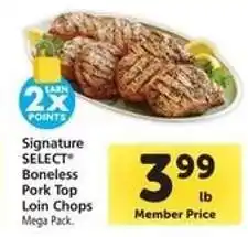 Safeway Signature SELECT Boneless Pork Top Loin Chops offer