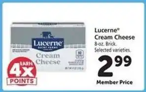 Safeway Lucerne Cream Cheese offer