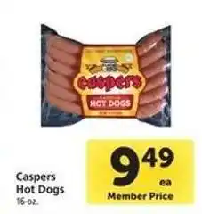 Safeway Caspers Hot Dogs offer