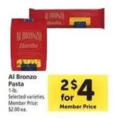 Safeway Al Bronzo Pasta offer