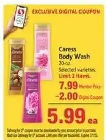 Safeway Caress Body Wash offer