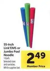 Safeway 55-Inch Link'EMS or Jumbo Pool Noodle offer