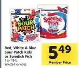 Safeway Red, White & Blue Sour Patch Kids or Swedish Fish offer