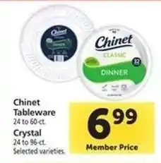 Safeway Chinet Tableware offer