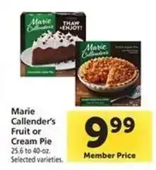 Safeway Marie Callender's Fruit or Cream Pie offer