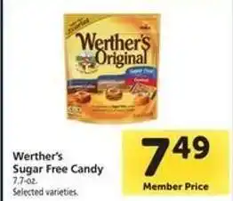 Safeway Werther's sugar free candy offer