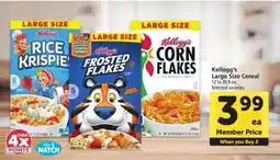 Safeway Kellogg's Large Size Cereal offer