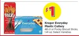 Food 4 Less Kroger Everyday Plastic Cutlery or Pocky Biscuit Sticks offer
