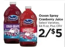 Food 4 Less Ocean Spray Cranberry Juice offer