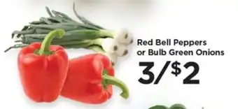 Food 4 Less Red Bell Peppers or Bulb Green Onions offer