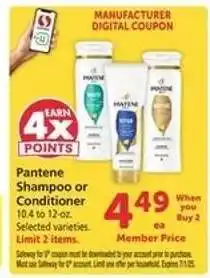 Safeway Pantene Shampoo or Conditioner offer