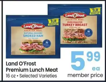Albertsons Land O'Frost Premium Lunch Meat - 16 oz • Selected Varieties offer