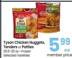 Albertsons Tyson Chicken Nuggets, Tenders or Patties - 25.5-32 oz • Frozen Selected Varieties offer