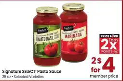 Albertsons Signature SELECT Pasta Sauce - 25 oz • Selected Varieties offer
